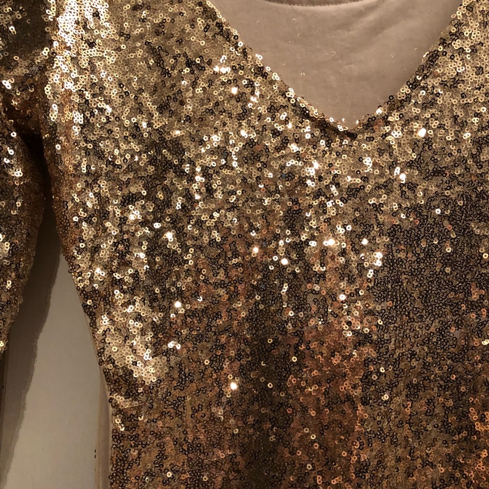 Gold sequin minidress NYE - Picture 4 of 4
